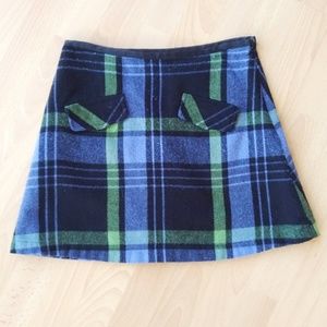 ENR Vintage Mini Skirt Blue Plaid